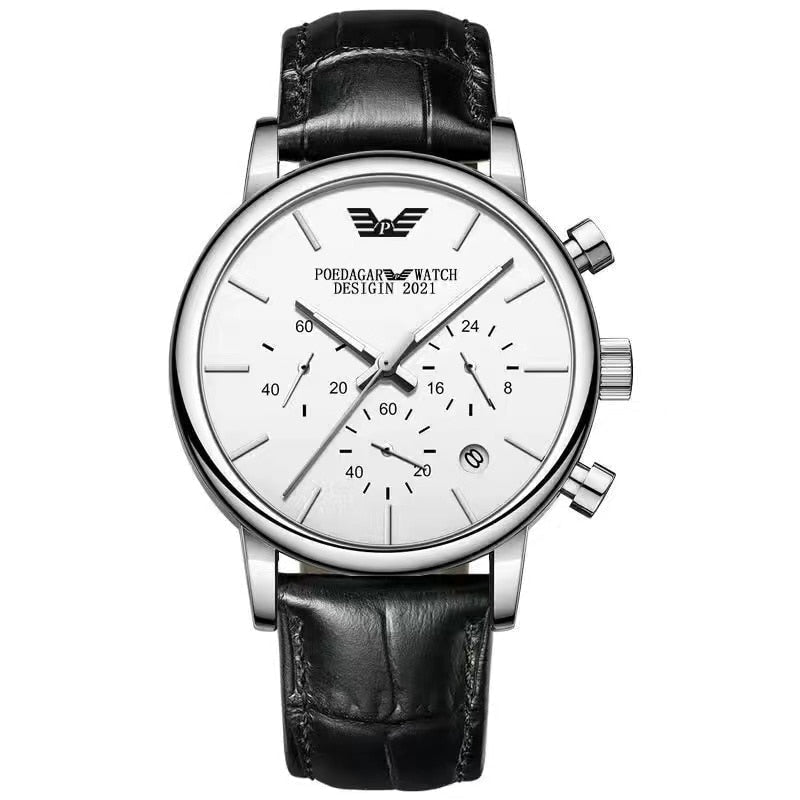 2022 New Fashion Mens Watches with Stainless Steel Top Brand Luxury Sports Chronograph Quartz Watch Men Relogio Masculino