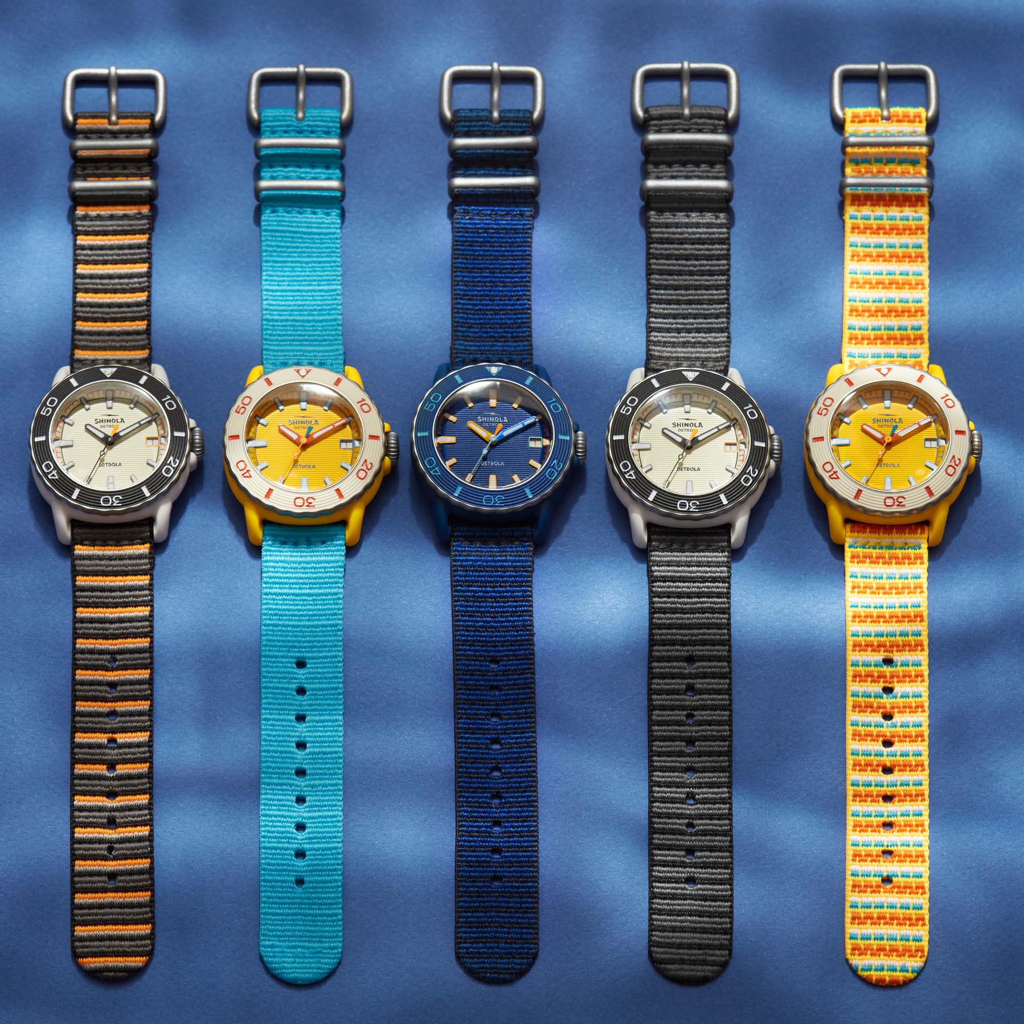 Shinola Detrola The Sea Creatures 40mm Blue Yellow