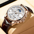 LIGE Leather Casual Quartz Sport chronograph Men’s Watch