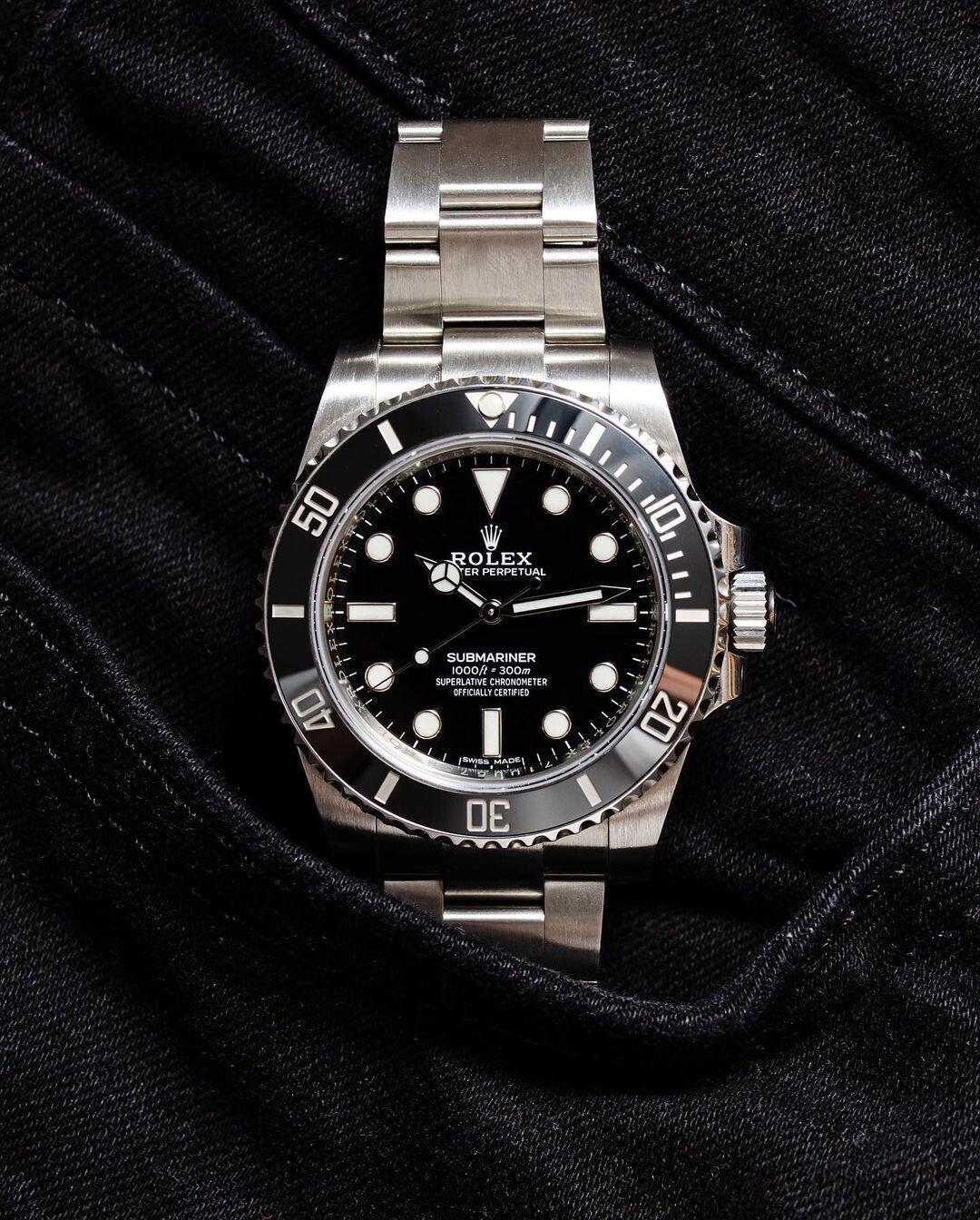 Rolex Submariner Silver And Black Dial Analog Quartz Men's Watch