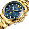 MEGALTH Mens Watches Chronograph Stainless Steel Watch for Men