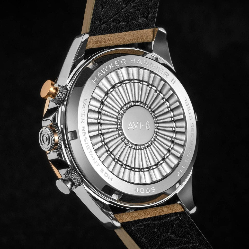 AVI-8 Hawker Harrier II Matador Chronograph Silver Brown