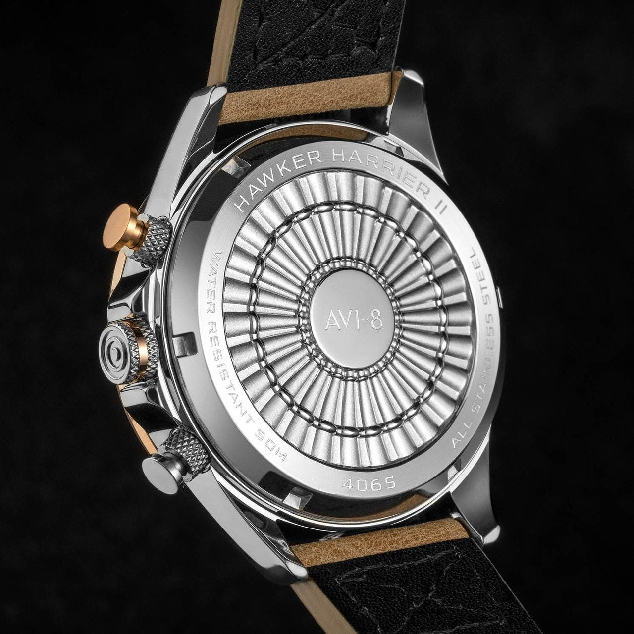 AVI-8 Hawker Harrier II Matador Chronograph Silver Brown