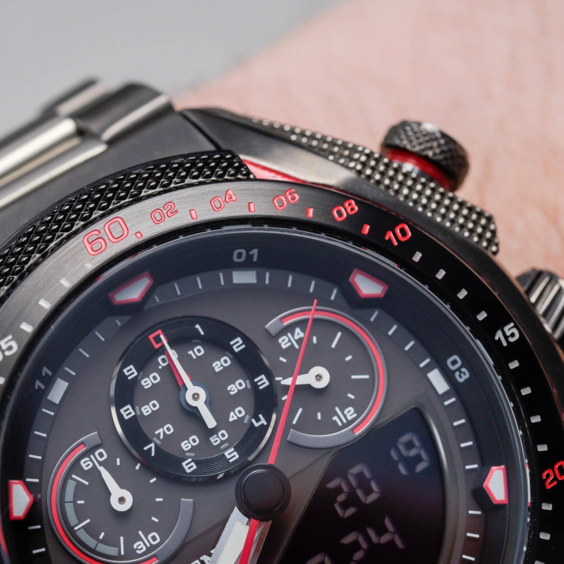 Citizen Eco-Drive Promaster SST Chronograph Black Red