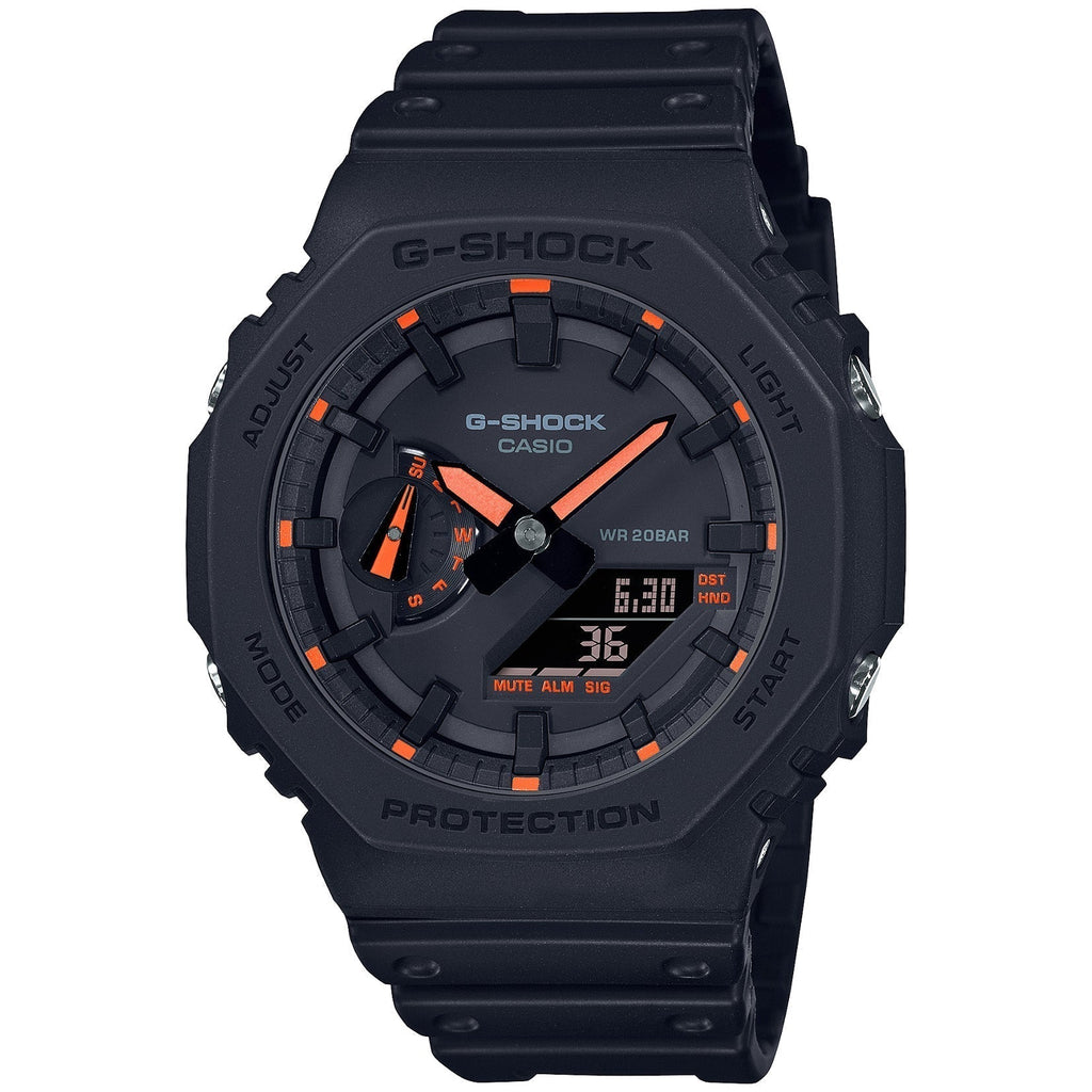 G-Shock GA2100 Neon Black Orange Limited Edition