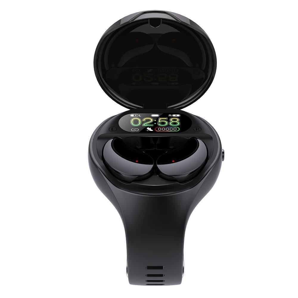 New wearable earphones devices smart watch with wireless earbuds