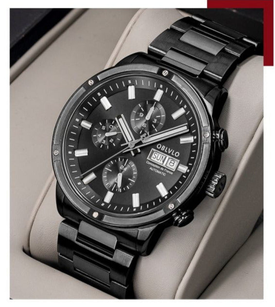 Automatic Mechanical Casual Rose Gold Dial Watch For Men 0478