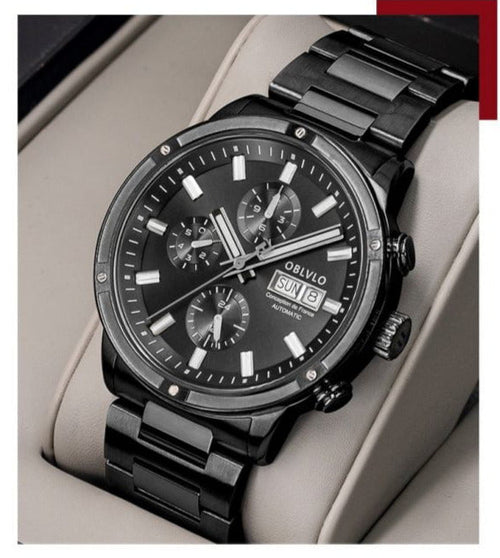 Automatic Mechanical Casual Rose Gold Dial Watch For Men 0478