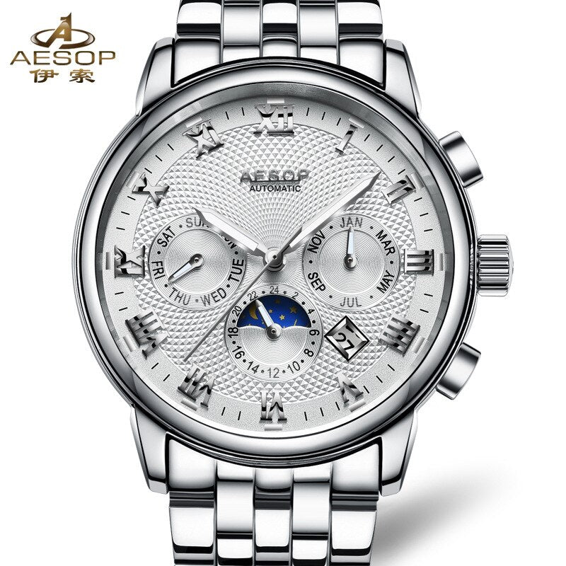 1963 PILOT WATCH FULLY AUTOMATIC MECHANICAL AVIATION MULTI-FUNCTION DISPLAY BUSINESS LUXURY BRAND MEN WATCH TOP MILITARY WATCHES