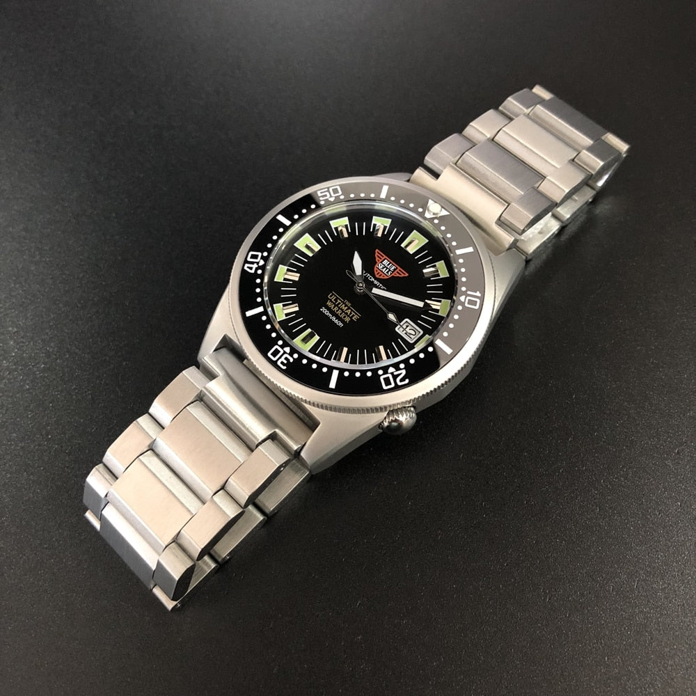 dive watch for men,STEELDIVE mens automatic wrist watches 200m waterproof mechanical wristwatch C3 luminous ceramic bezel clock