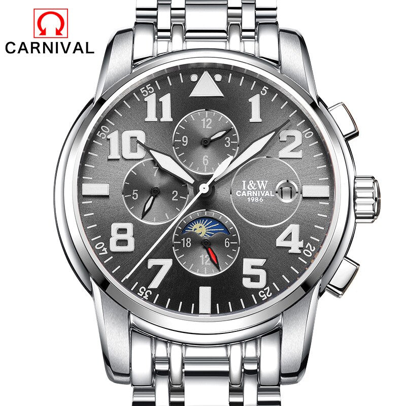 Automatic watch mens mechanical 2017 brand luxury CARNIVAL orologi tourbillon clock men sports watch military automatik watch