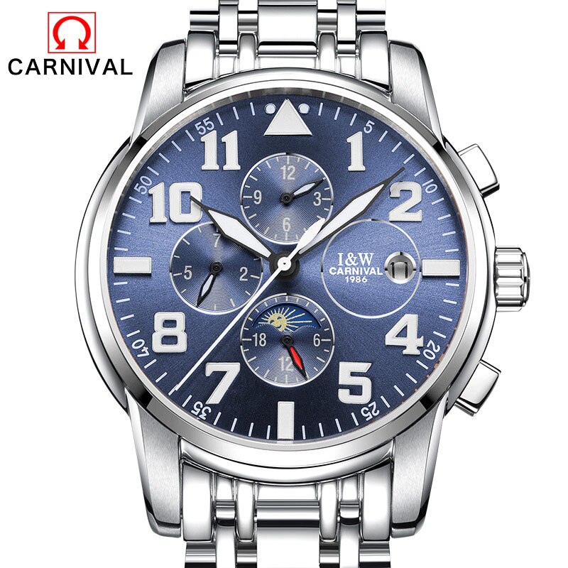 Automatic watch mens mechanical 2017 brand luxury CARNIVAL orologi tourbillon clock men sports watch military automatik watch