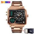 SKMEI Men's Watch Sport Digital Quartz Wristwatches Brand Luxury Waterproof Stainless Steel Strap Male Clock Relogio Masculino