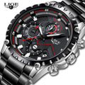 Stylish Date Clock Men Quartz Sport Watch Stainless Steel Waterproof Watch