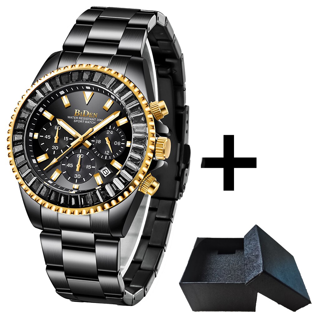 Hot Sale Automatic Date Mens Watches New Bezel Rainbow Diamonds Luxury Style Quartz Watch Stainless Steel Chronograph AAA Clocks