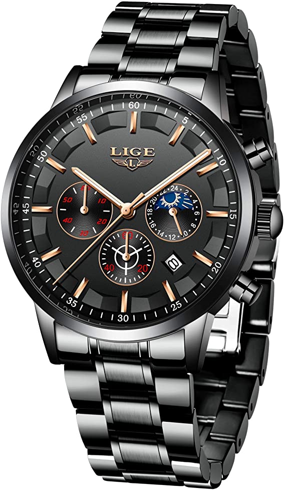 BIG DADDY BLACK BRACELET MEN'S WATCH