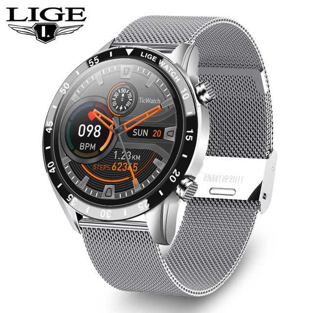 LIGE 2022 New Smart Watch Men Bluetooth Call Watch IP67 Waterproof Sports Fitness Watch For Android IOS Men Smart Watch 2022+Box