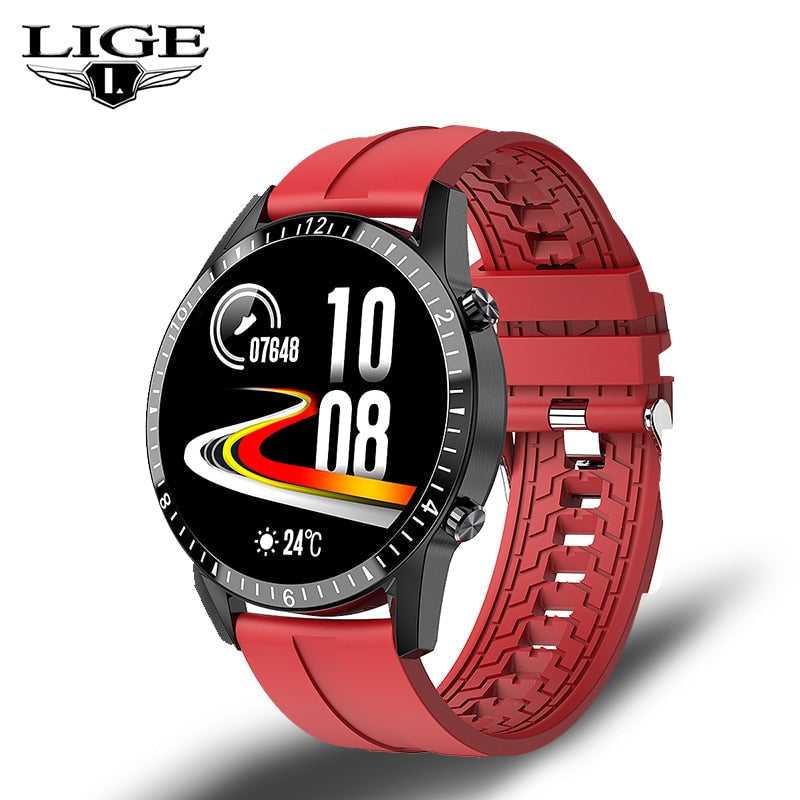 LIGE 2022 New Smart Watch Men Bluetooth Call Watch IP67 Waterproof Sports Fitness Watch For Android IOS Men Smart Watch 2022+Box