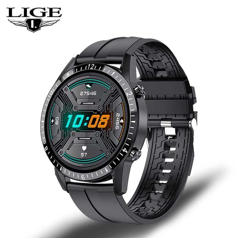 LIGE 2022 New Smart Watch Men Bluetooth Call Watch IP67 Waterproof Sports Fitness Watch For Android IOS Men Smart Watch 2022+Box