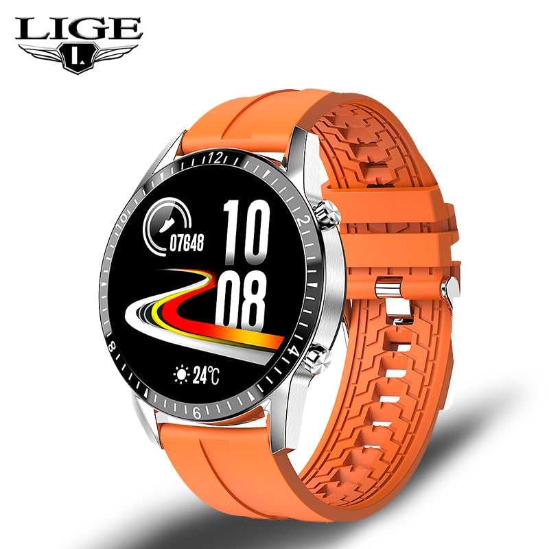 LIGE 2022 New Smart Watch Men Bluetooth Call Watch IP67 Waterproof Sports Fitness Watch For Android IOS Men Smart Watch 2022+Box