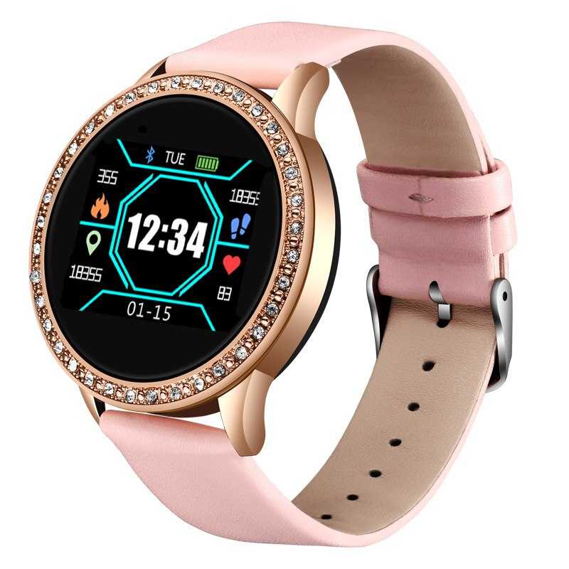 LIGE Diamond Smart watch Ladies smartwatch Women Blood Pressure Heart Rate Monitor Fitness Tracker 2020 New Fashion Sports Watch
