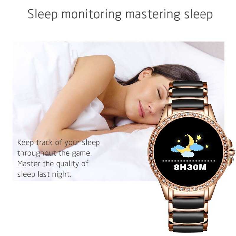 LIGE Diamond Smart watch Ladies smartwatch Women Blood Pressure Heart Rate Monitor Fitness Tracker 2020 New Fashion Sports Watch