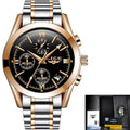 LIGE Men Top Luxury Brand Military Sport Watch Men's Quartz Clock Male Full Steel Casual Business gold watch Relogio Masculino