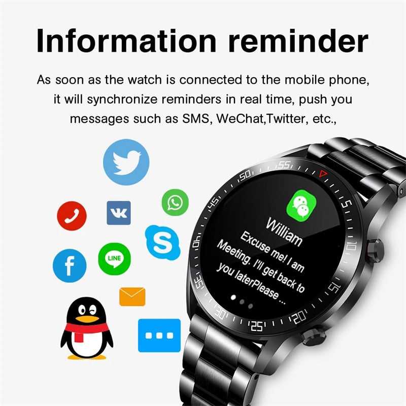 LIGE New Smart watch Men Full touch Screen Sports Fitness watch IP68 waterproof Bluetooth Suitable For Android ios Smart watch