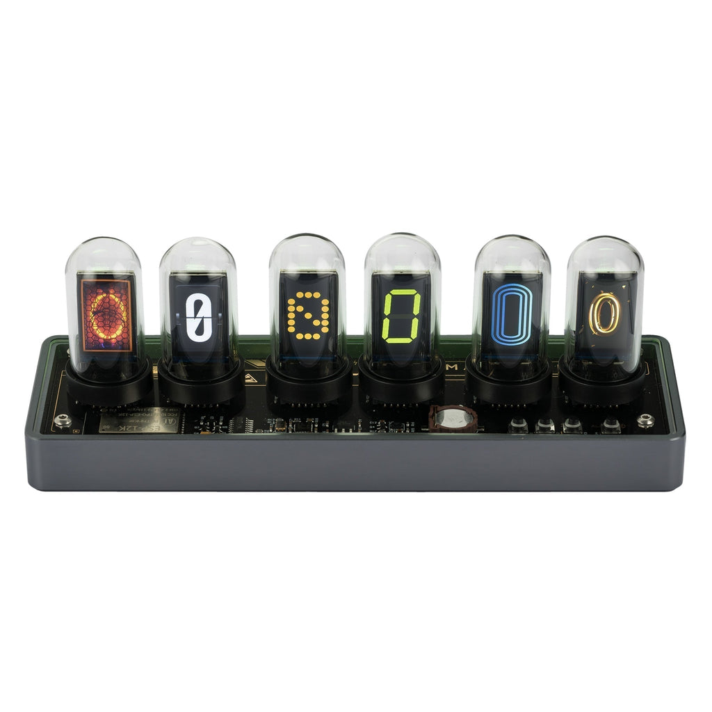 Silver Neo-RT-Nixier Digital Desk Calendar & Clock