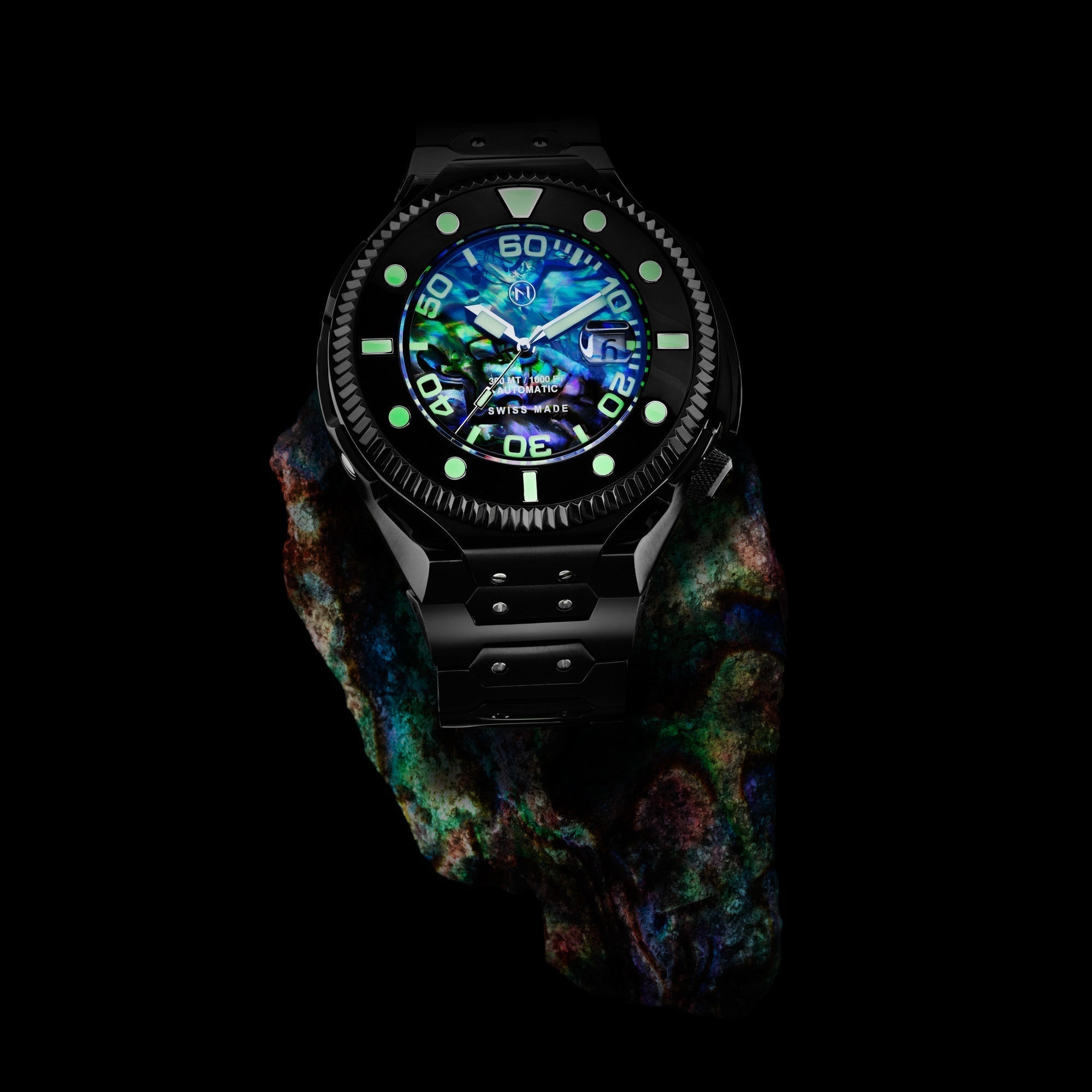 Nove Swiss Atlantean Automatic Black Abalone