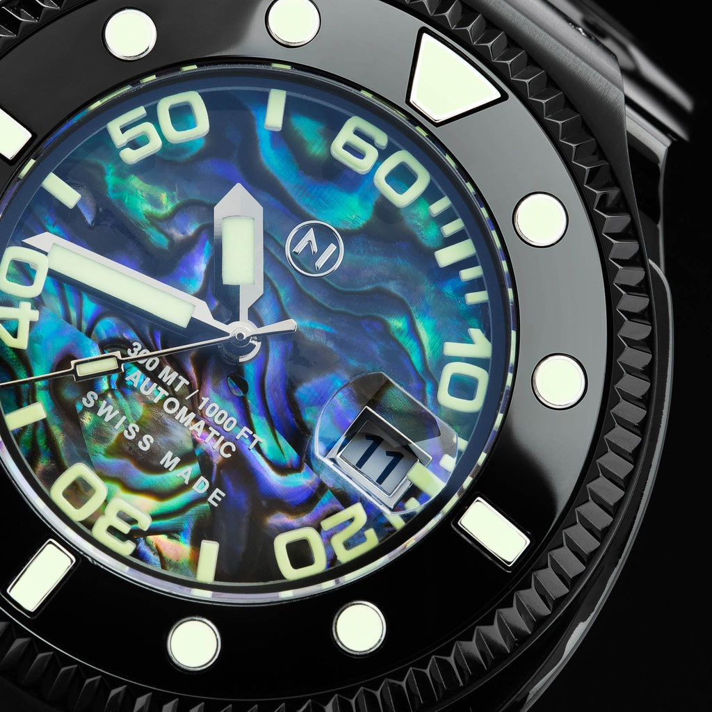 Nove Swiss Atlantean Automatic Black Abalone