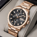 Automatic Mechanical Casual Rose Gold Dial Watch For Men 0478