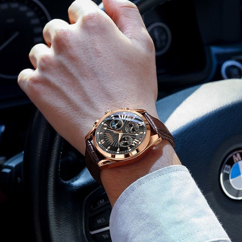 POEDAGAR Men Watch Top Luxury Brand Sport Watches Mens Fashion Full Steel Quartz Wristwatch Date Male Clock Relogio Masculino