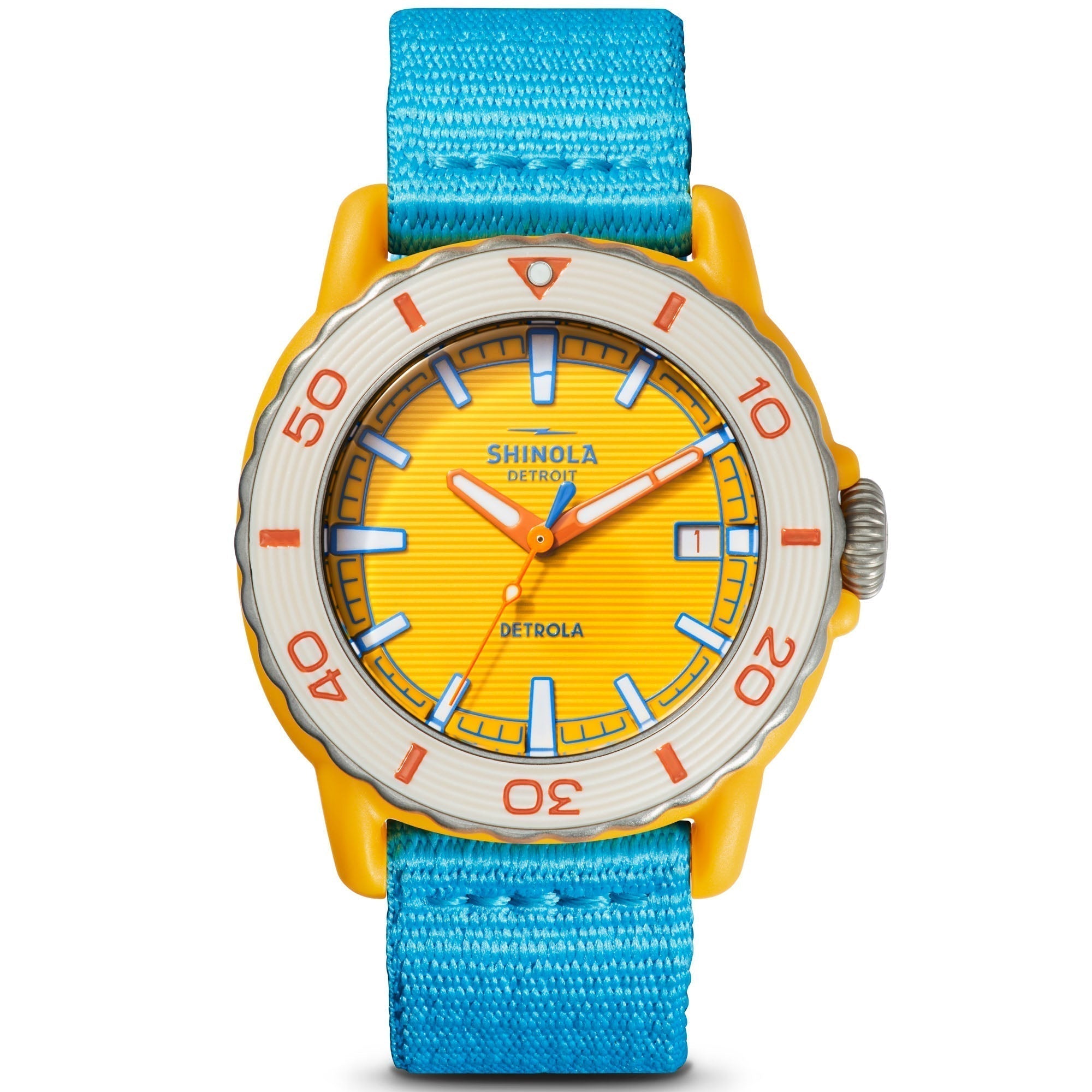 Shinola Detrola The Sea Creatures 40mm Blue Yellow