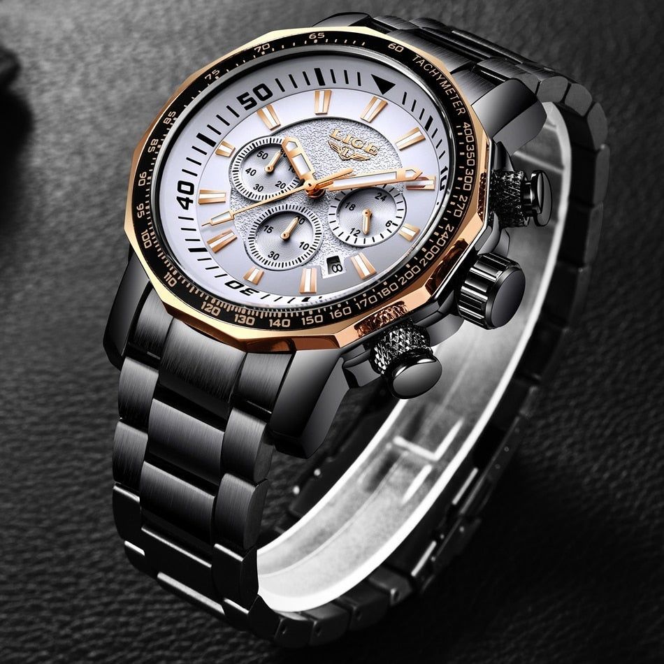 Watches For Men's Quartz Stainless Steel | Chronograph Men’s Watch – 043