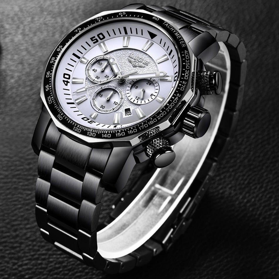 Watches For Men's Quartz Stainless Steel | Chronograph Men’s Watch – 043