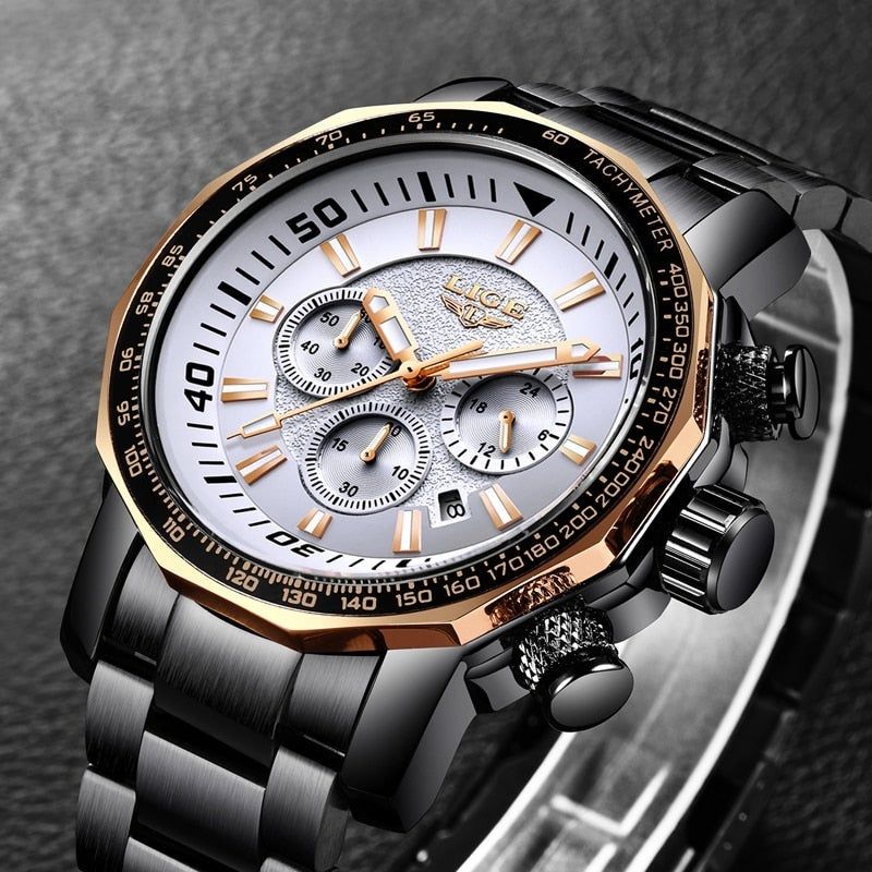 Watches For Men's Quartz Stainless Steel | Chronograph Men’s Watch – 043