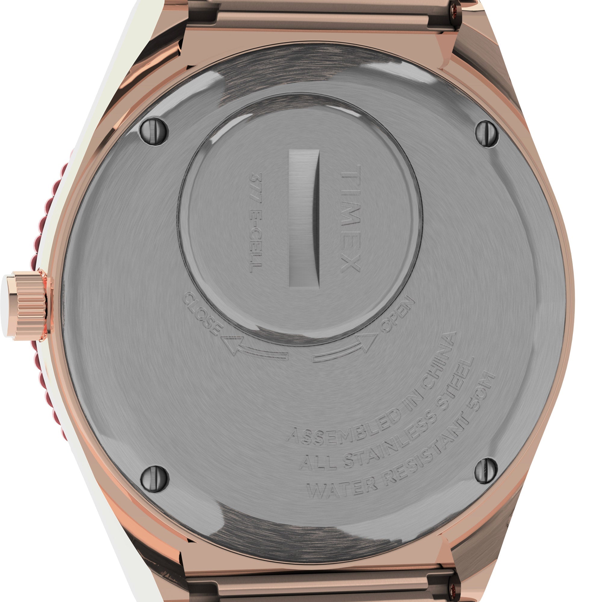 Timex Q Malibu Blue Pink Gold SS