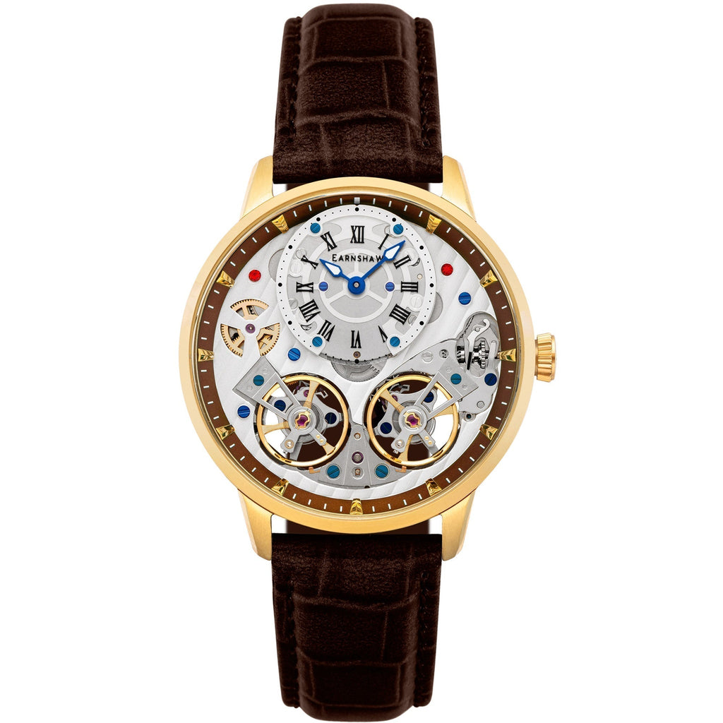 Thomas Earnshaw Brewster Double Barrel Automatic Silver Brown