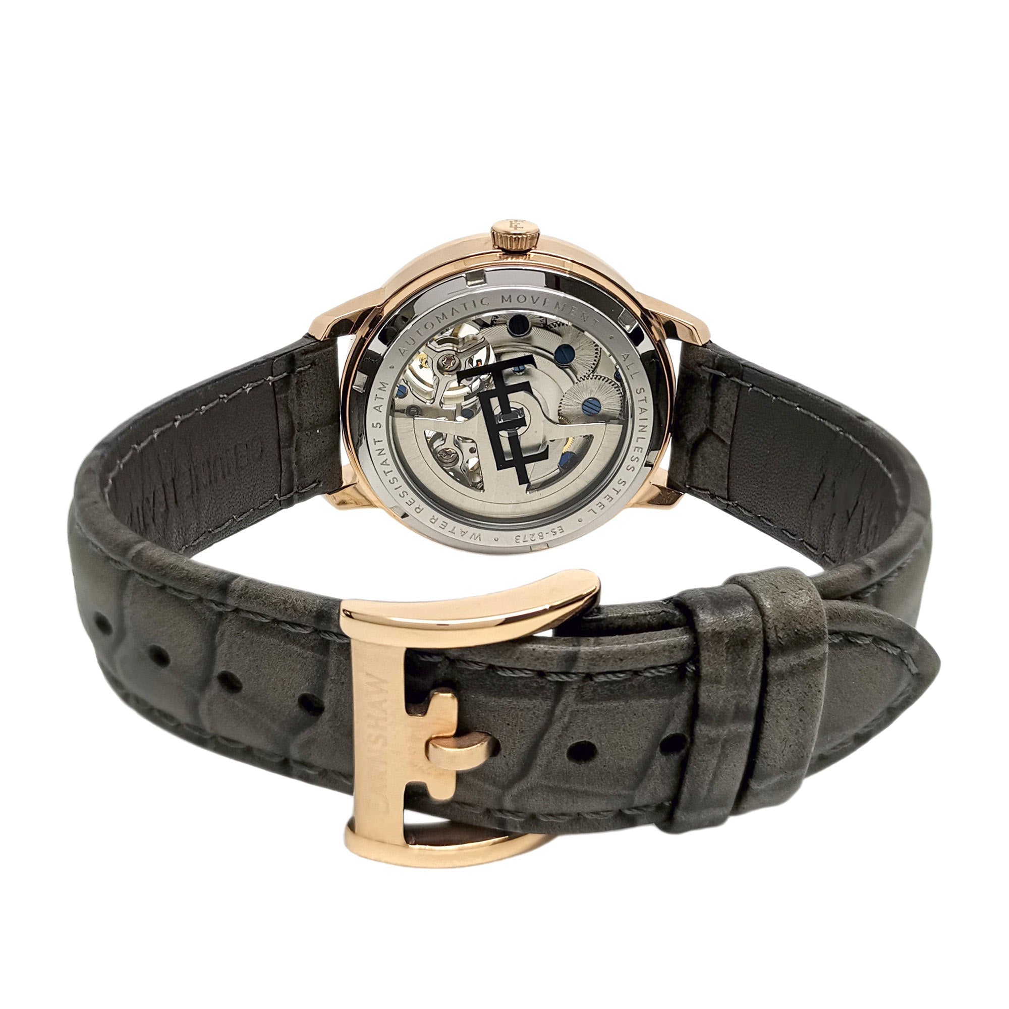 Thomas Earnshaw Brewster Double Barrel Automatic Rose Gold Silver