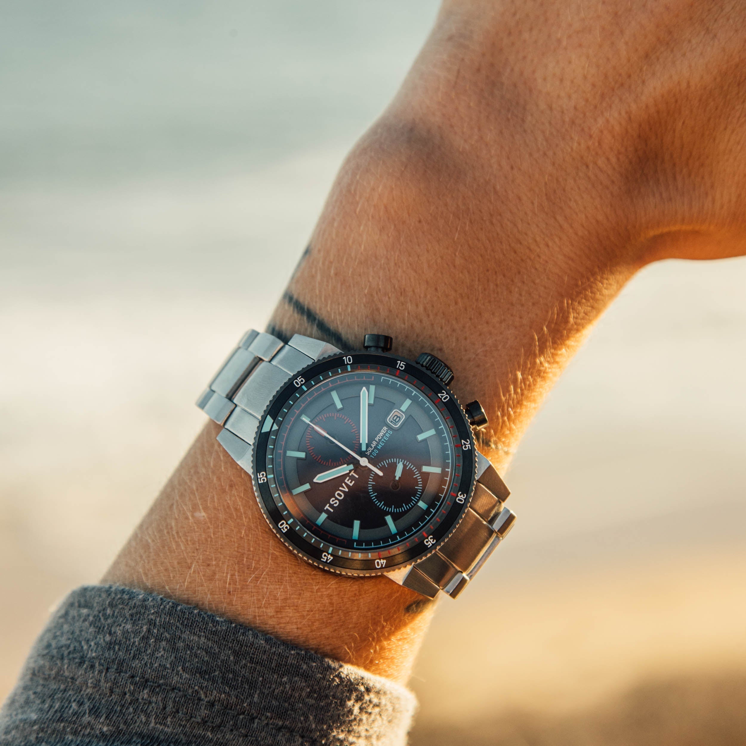 Tsovet SLR FW42 Solar Power Chronograph Black