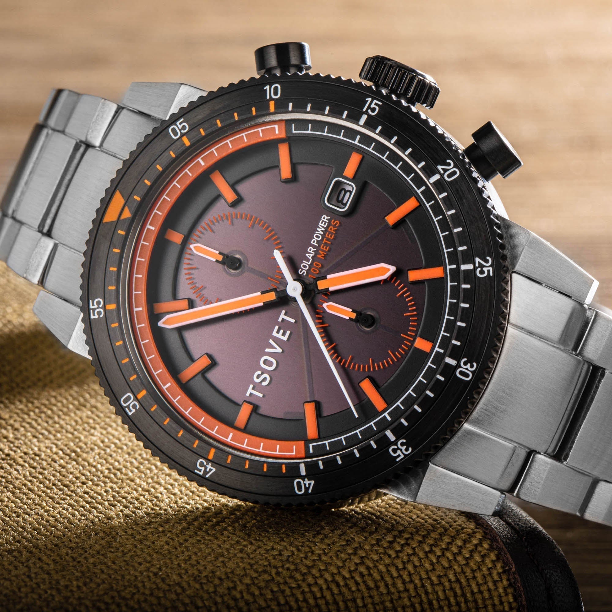 Tsovet SLR FW42 Solar Power Chronograph Orange