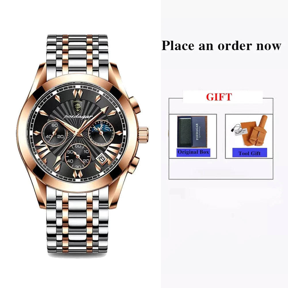 Luxury Stainless Steel Wrist Watch For Men 0846