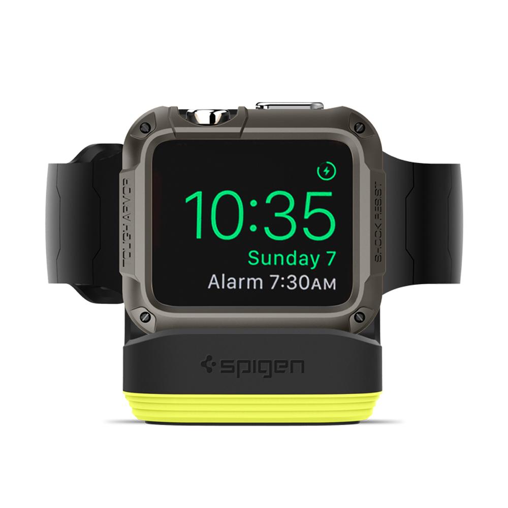 Apple Watch Nike+ Night Stand	S350 Volt Black	showing a front facing view of the stand