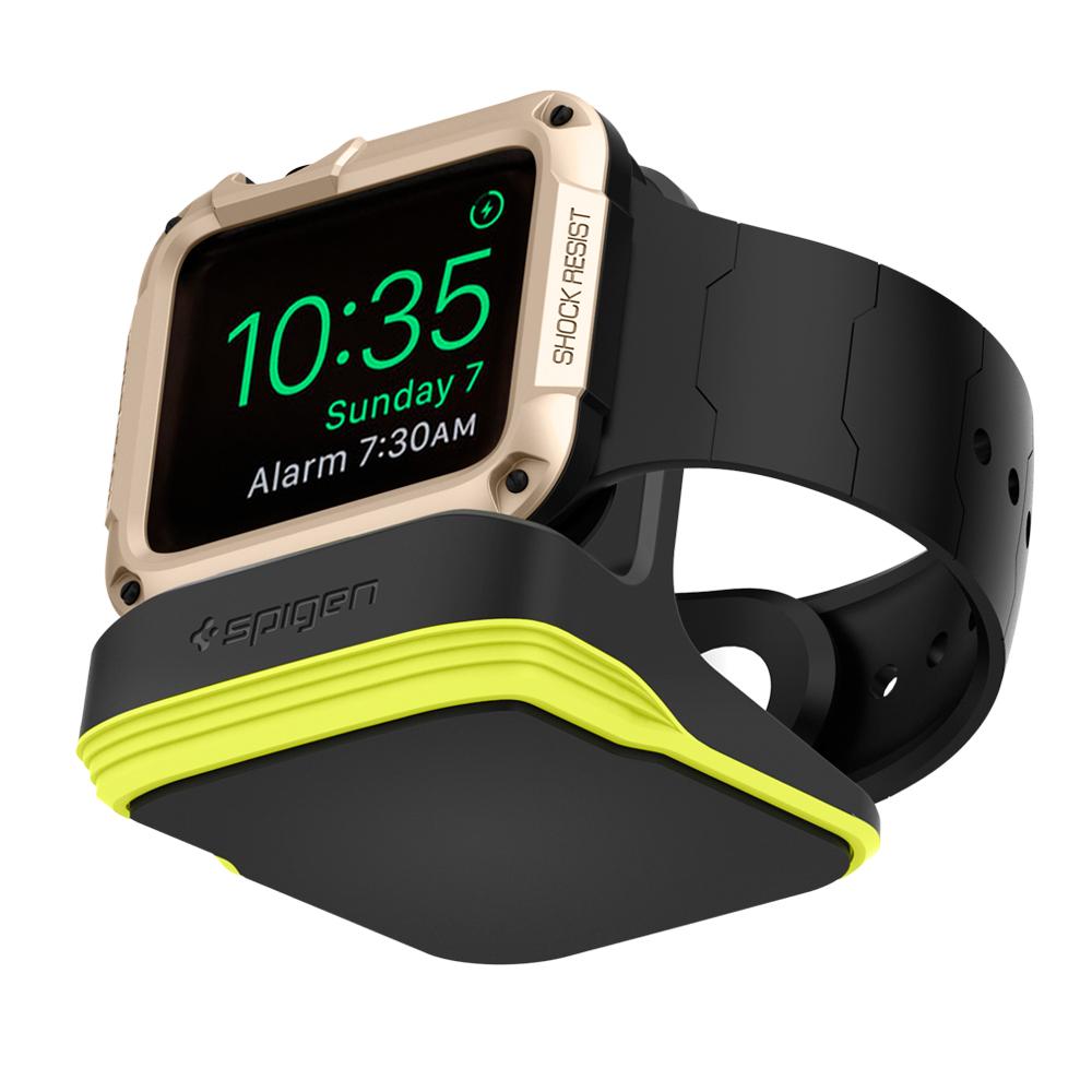 Apple Watch Nike+ Night Stand	S350 Volt Black	showing a front facing view of the stand