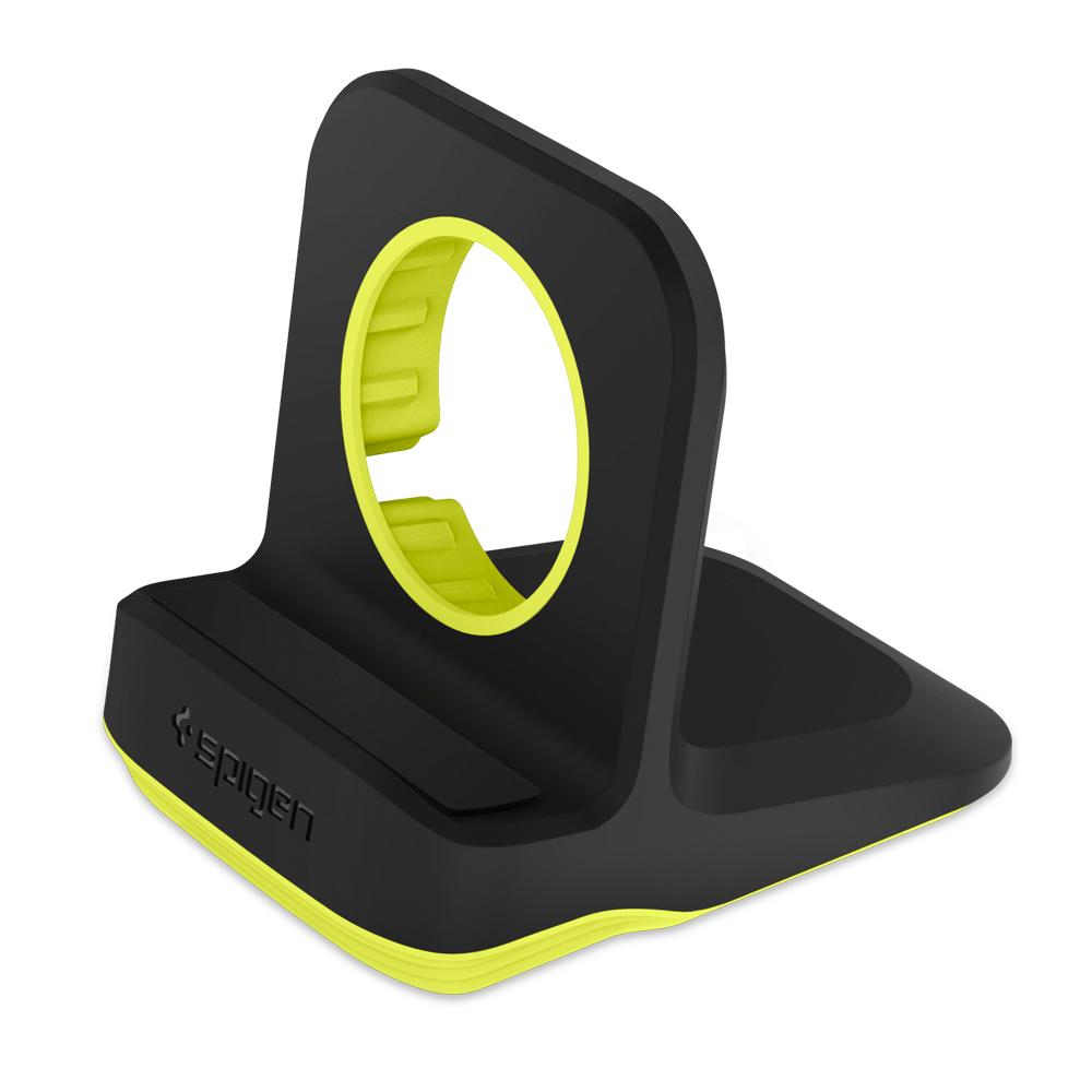 Apple Watch Nike+ Night Stand	S350 Volt Black	showing a front facing view of the stand