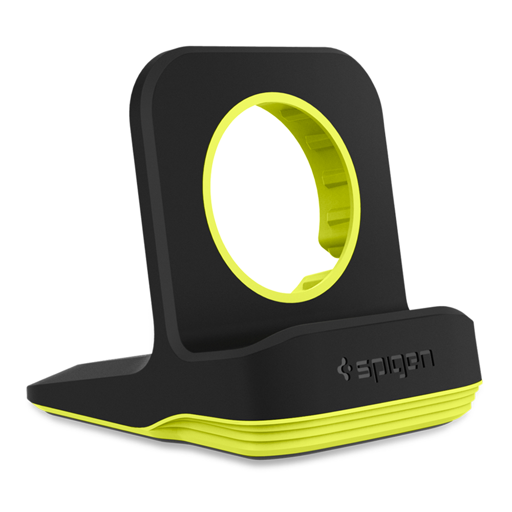 Apple Watch Nike+ Night Stand	S350 Volt Black	showing a front facing view of the stand