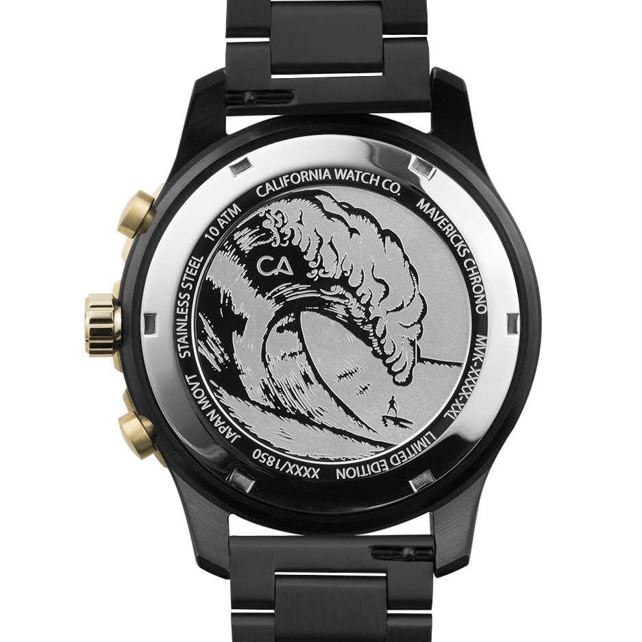 California Watch Co. Mavericks Chrono SS All Black Gold