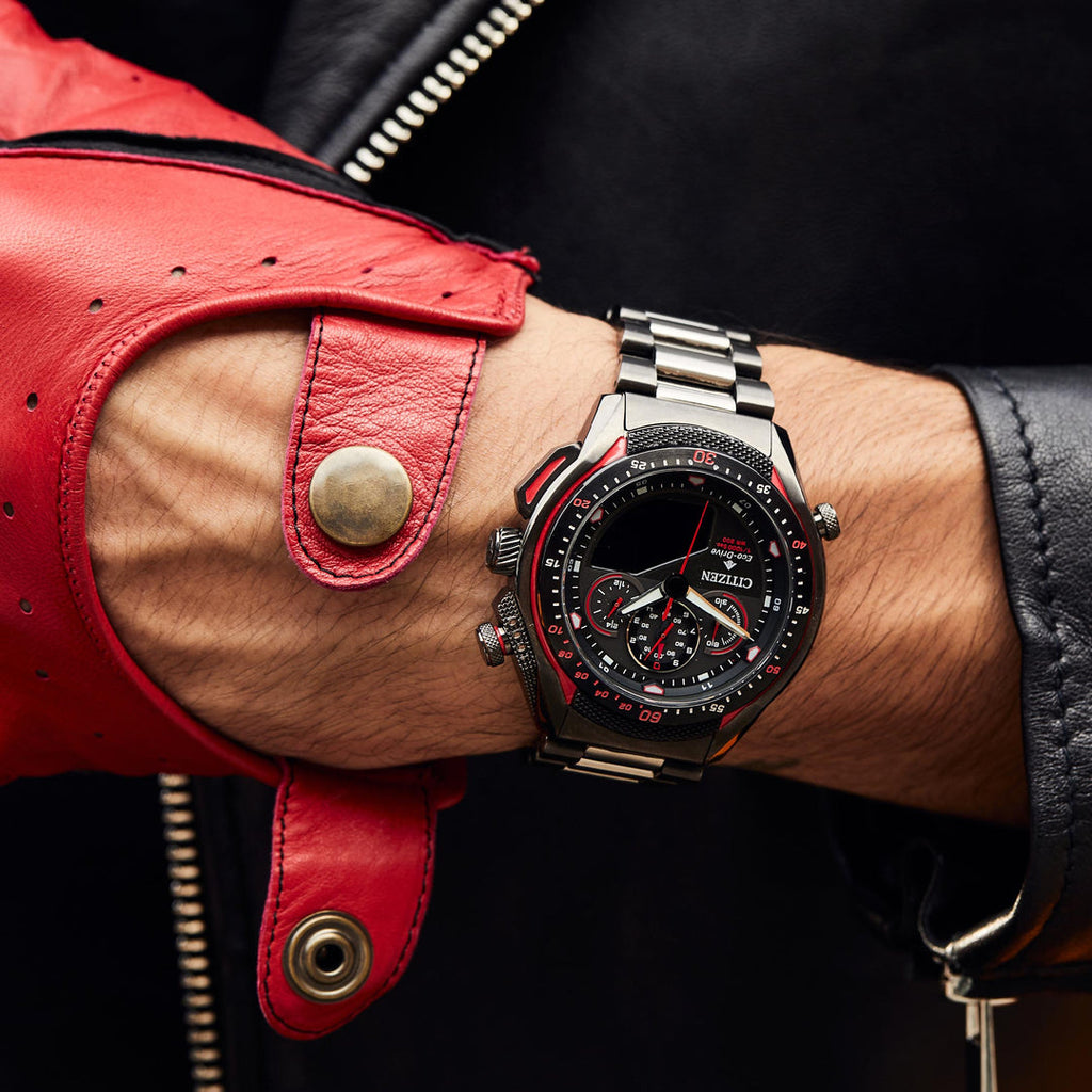 Citizen Eco-Drive Promaster SST Chronograph Black Red