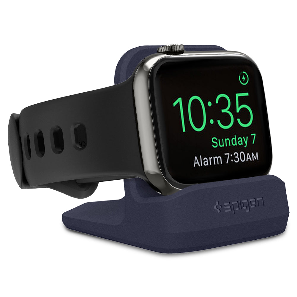 Apple Watch Night Stand S350 Midnight Blue showing a front facing view of the stand